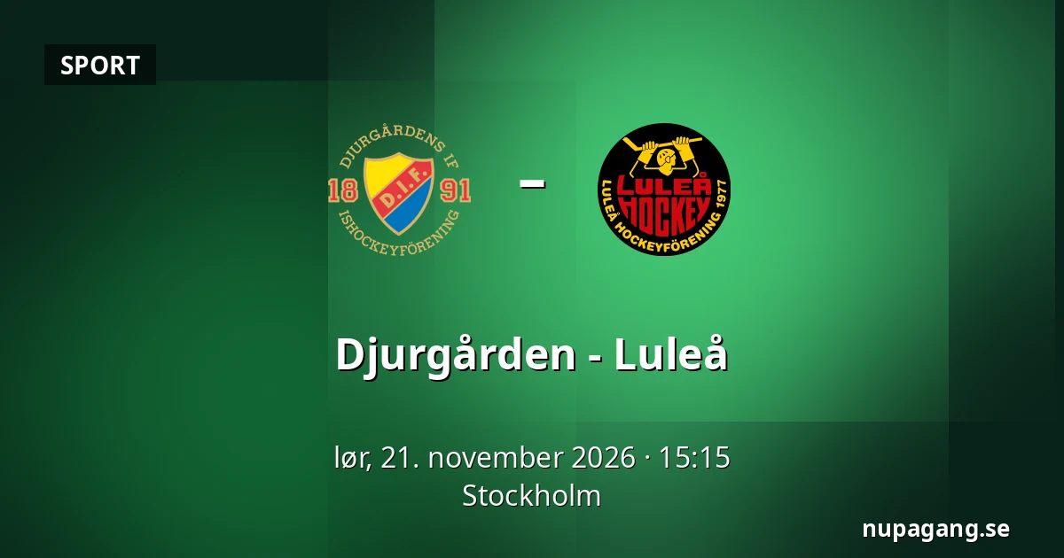 Djurgarden – Luleå — Stockholm