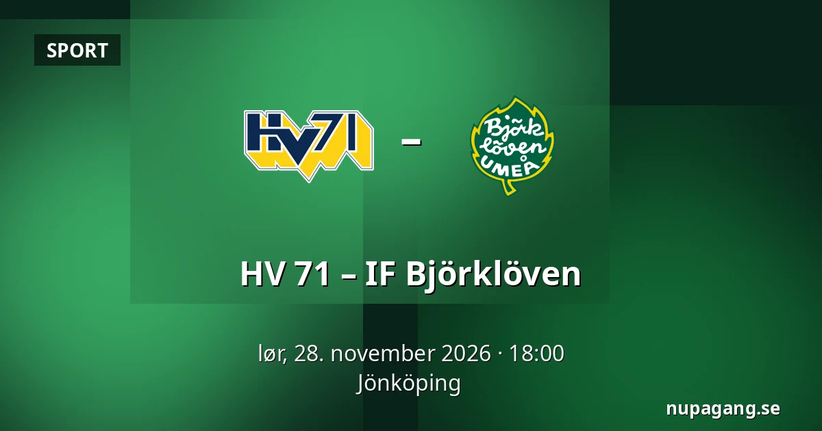 HV 71 – IF Bjorkloven — Jönköping