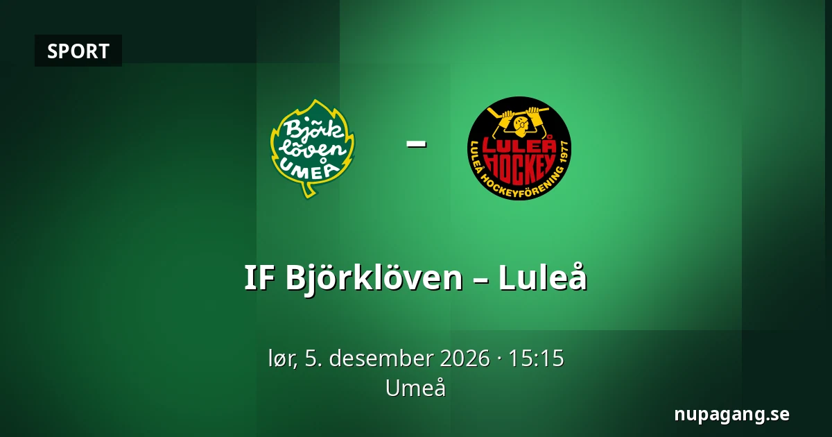 IF Bjorkloven – Luleå — Umeå