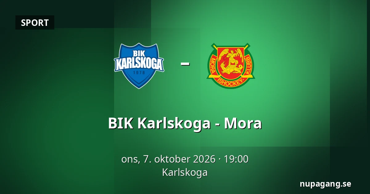 BIK Karlskoga – Mora — Karlskoga