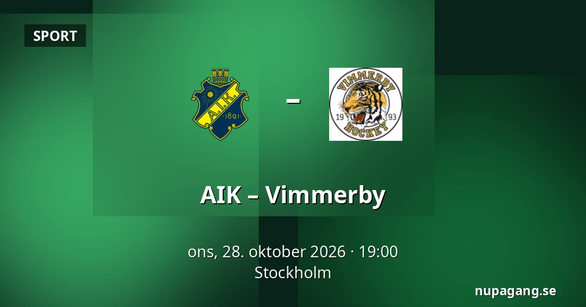 AIK – Vimmerby — Stockholm
