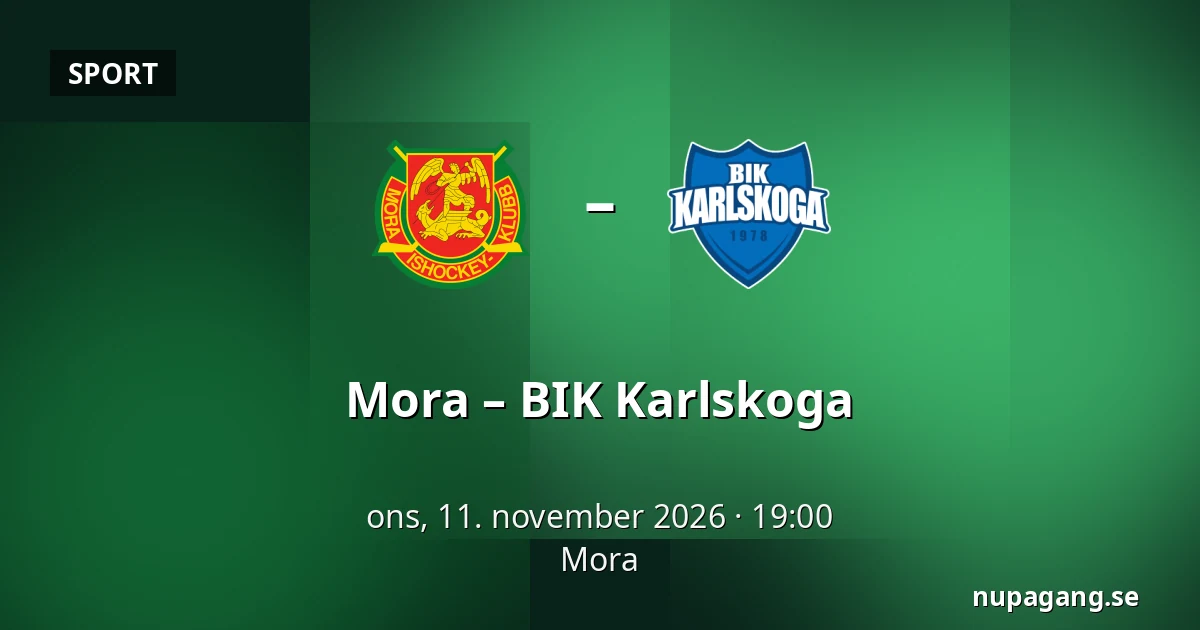 Mora – BIK Karlskoga — Mora