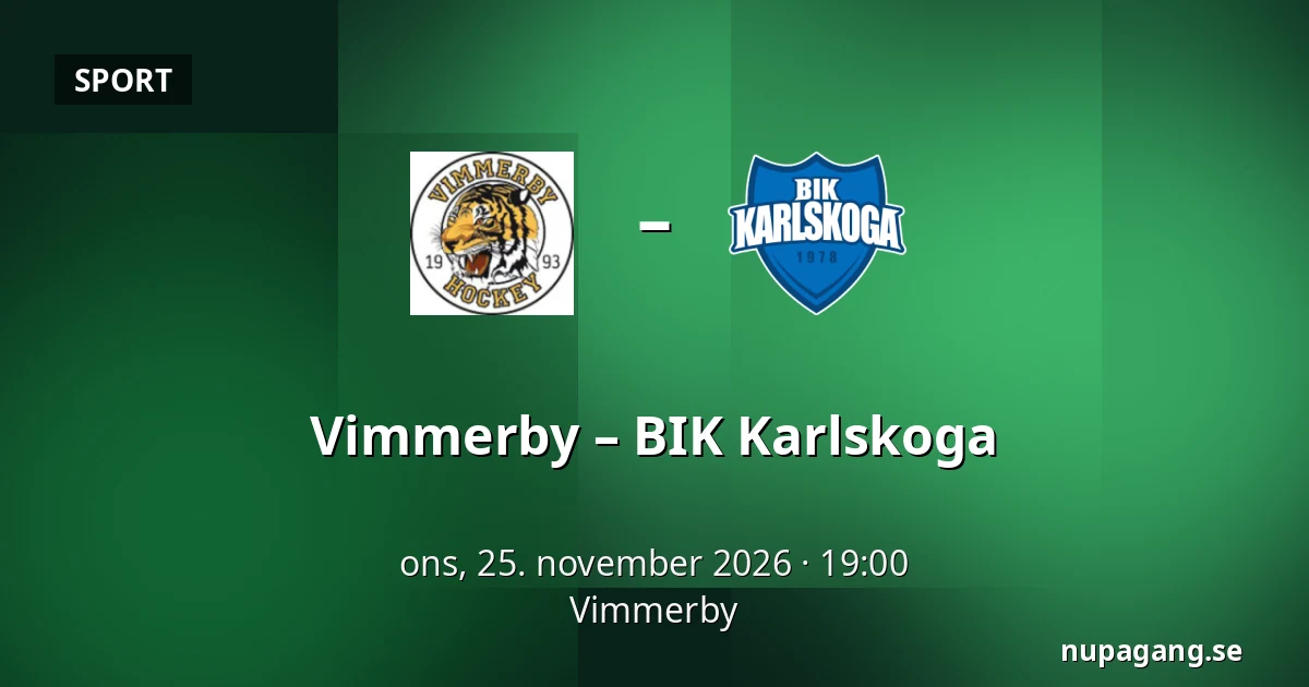 Vimmerby – BIK Karlskoga — Vimmerby
