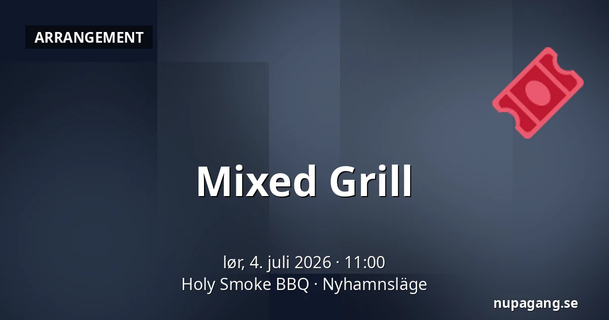 Mixed Grill — Holy Smoke BBQ, Nyhamnsläge