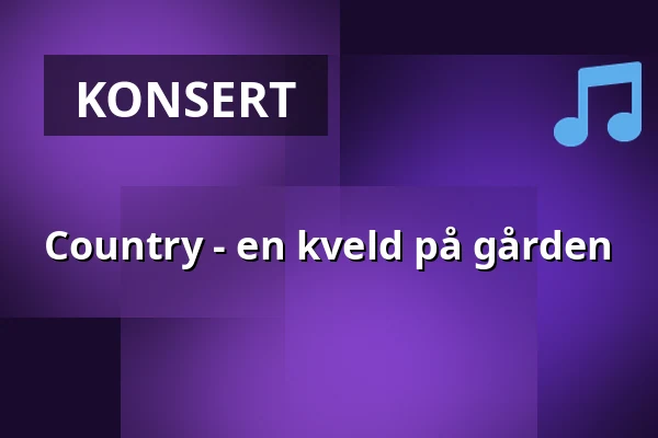 Country - en kveld på gården — Sahlströmsgården, Torsby