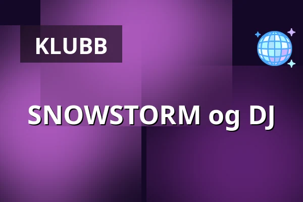 SNOWSTORM og DJ — Skagerack Nightclub, Strömstad