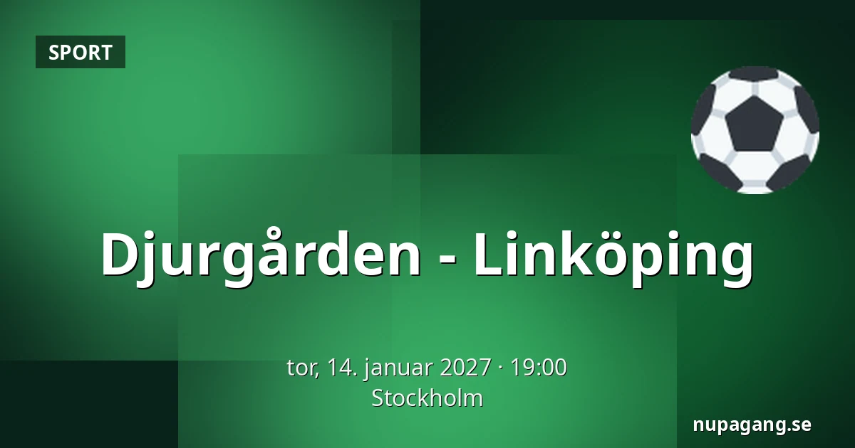 Djurgarden – Linkoping — Stockholm