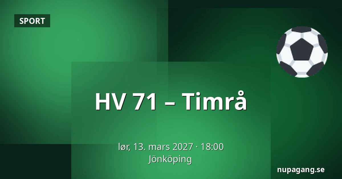 HV 71 – Timrå — Jönköping