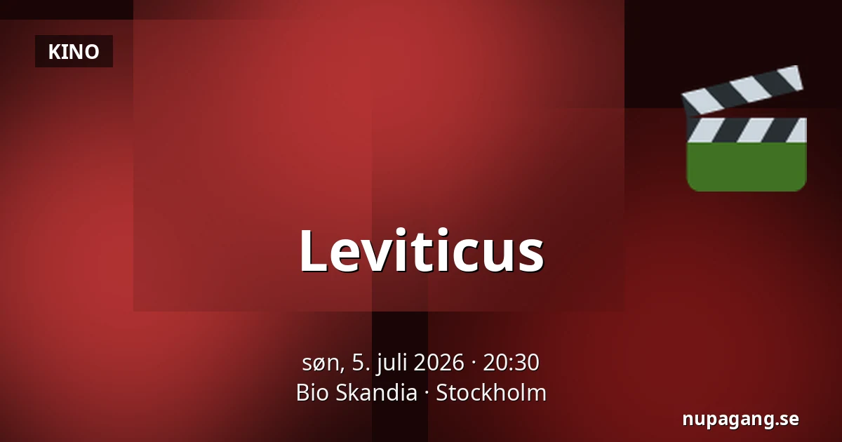 Leviticus — Bio Skandia, Stockholm