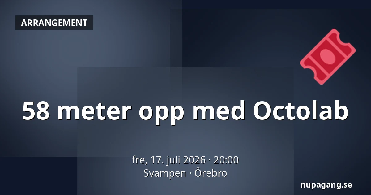58 meter opp med Octolab — Svampen, Örebro