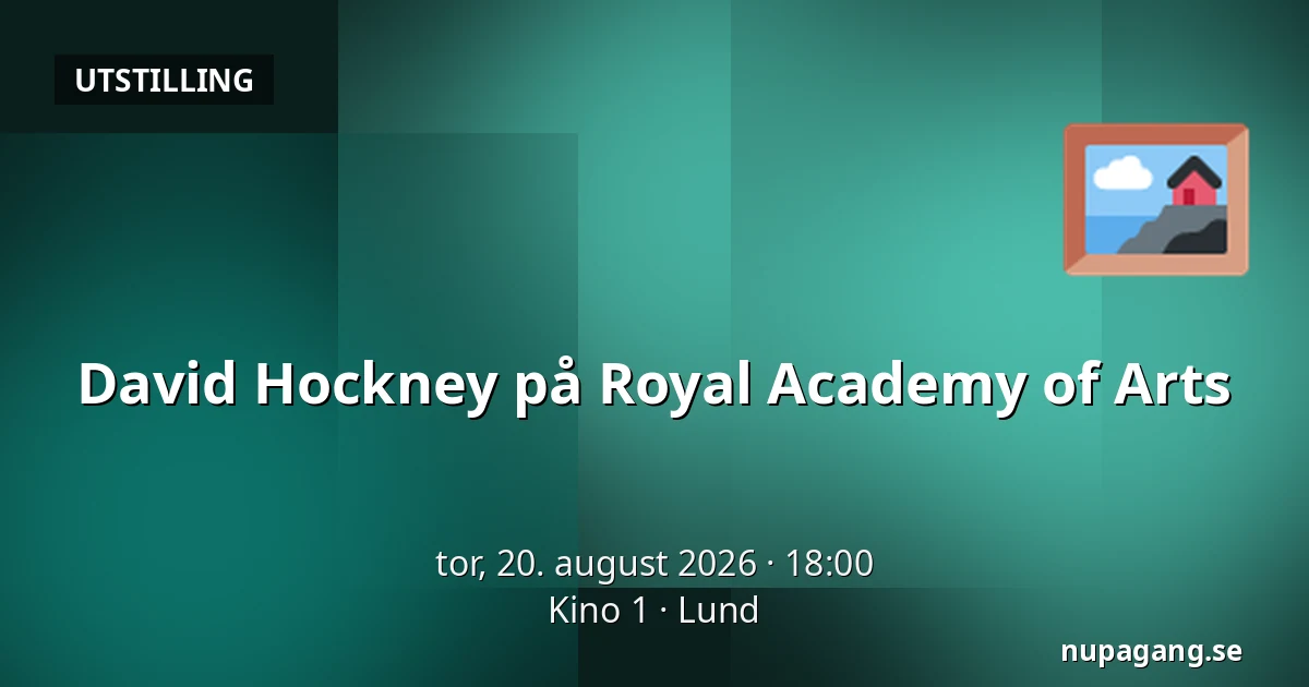 David Hockney på Royal Academy of Arts — Kino 1, Lund