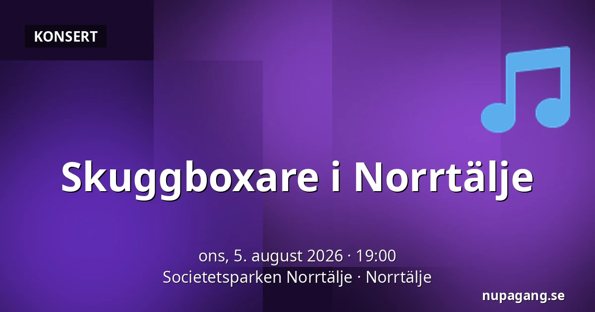 Skuggboxare i Norrtälje — Societetsparken Norrtälje, Norrtälje