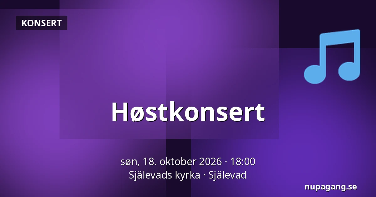 Høstkonsert — Själevads kyrka, Själevad