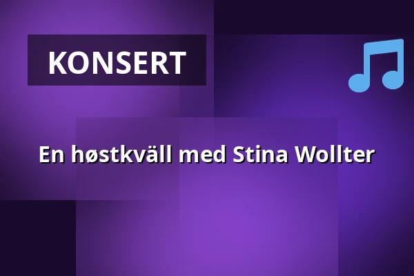 En høstkväll med Stina Wollter — Blackbird, Uppsala