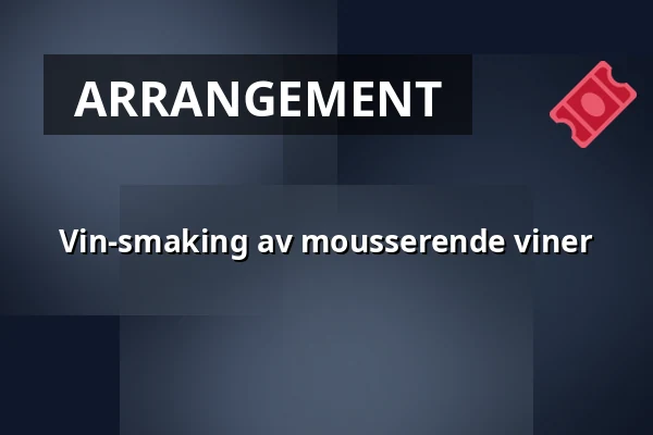 Vin-smaking av mousserende viner — Matstudions bakficka, KARLSTAD