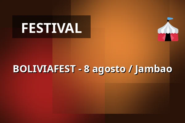 BOLIVIAFEST - 8 agosto / Jambao — Arena 75, Stockholm