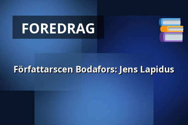 Författarscen Bodafors: Jens Lapidus — Kulturgatan, Magasinet, Bodafors