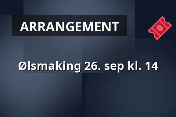 Ølsmaking 26. sep kl. 14 — Eskilstuna Ölkultur, Eskilstuna