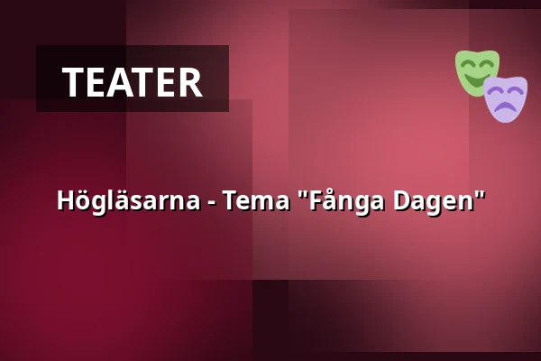 Högläsarna - Tema "Fånga Dagen" — Sergels torg, Stockholm