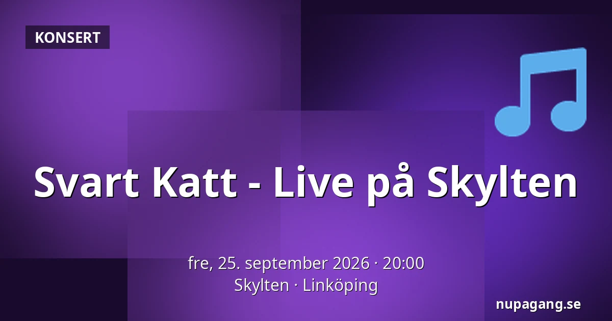 Svart Katt - Live på Skylten — Skylten, Linköping
