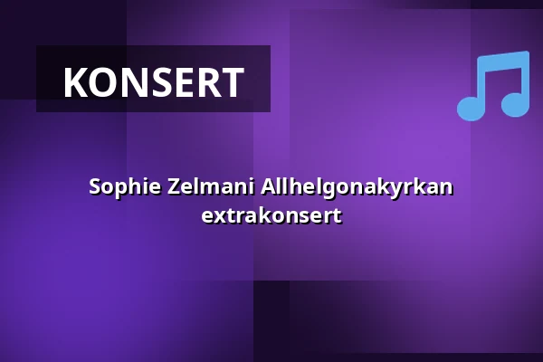 Sophie Zelmani Allhelgonakyrkan extrakonsert — Allhelgonakyrkan, Stockholm