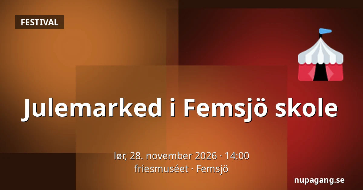 Julemarked i Femsjö skole — friesmuséet, Femsjö