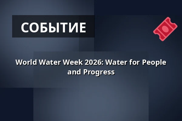 World Water Week 2026: Water for People and Progress — Stockholm Waterfront, Стокгольм