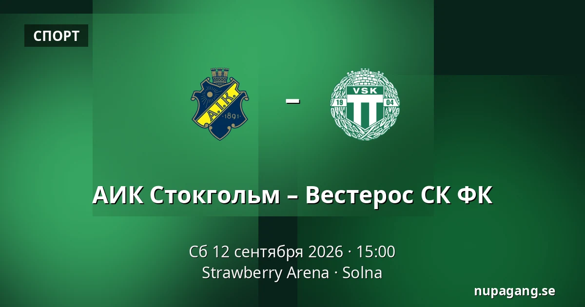 АИК Стокгольм – Вестерос СК ФК — Strawberry Arena, Solna