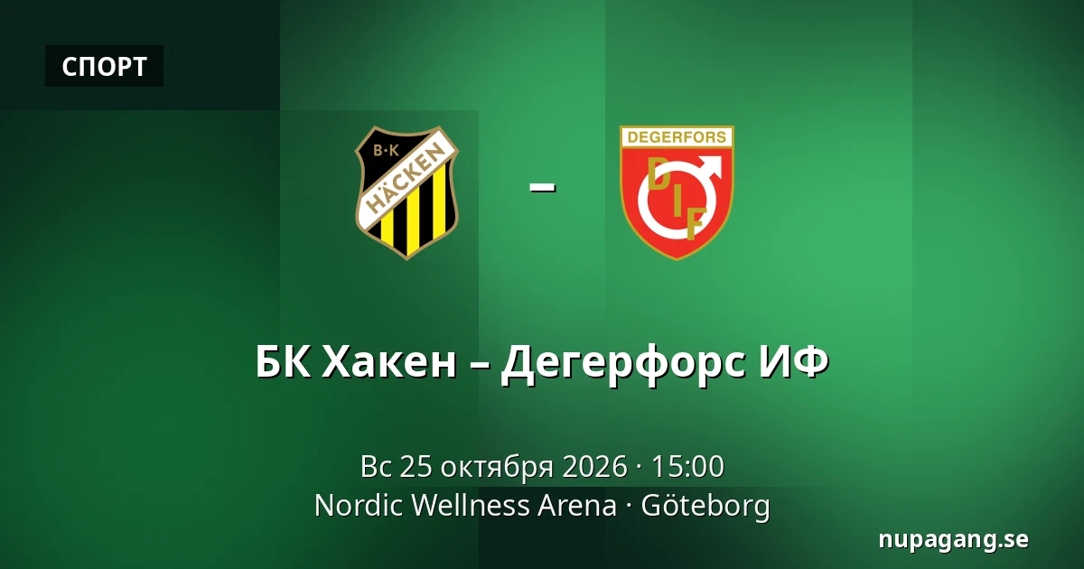 БК Хакен – Дегерфорс ИФ — Nordic Wellness Arena, Гётеборг