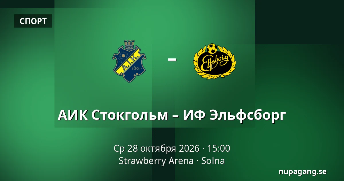 АИК Стокгольм – ИФ Эльфсборг — Strawberry Arena, Solna