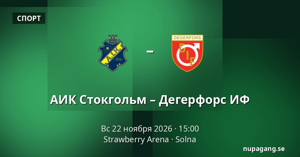 АИК Стокгольм – Дегерфорс ИФ — Strawberry Arena, Solna