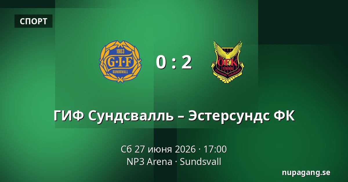 ГИФ Сундсвалль – Эстерсундс ФК — NP3 Arena, Sundsvall