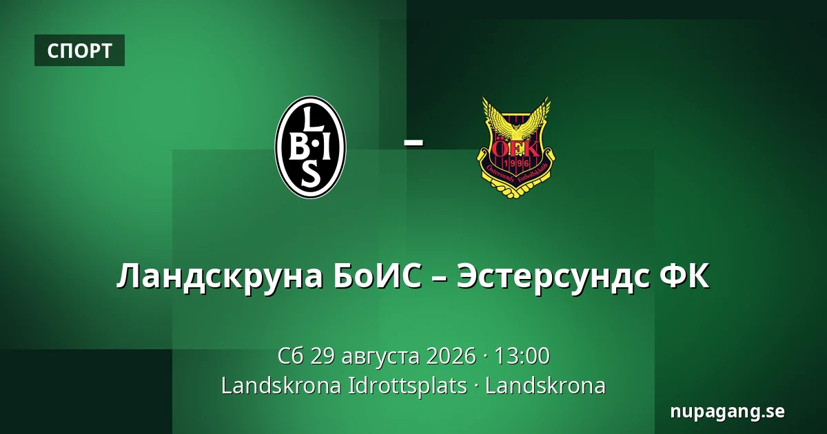 Ландскруна БоИС – Эстерсундс ФК — Landskrona Idrottsplats, Landskrona