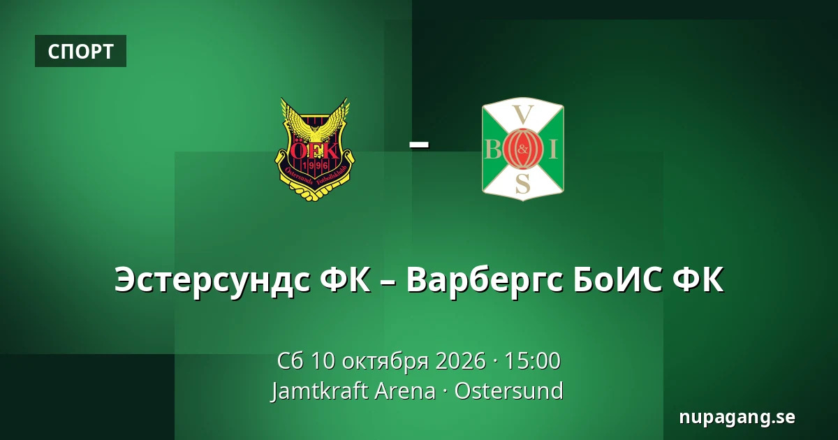 Эстерсундс ФК – Варбергс БоИС ФК — Jamtkraft Arena, Ostersund
