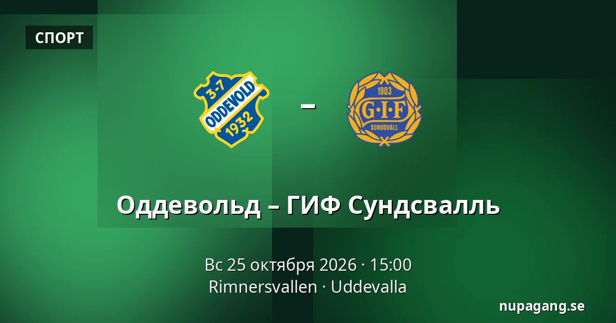 Оддевольд – ГИФ Сундсвалль — Rimnersvallen, Uddevalla