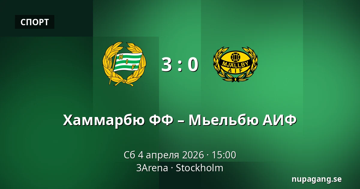 Хаммарбю ФФ – Мьельбю АИФ — 3Arena, Стокгольм