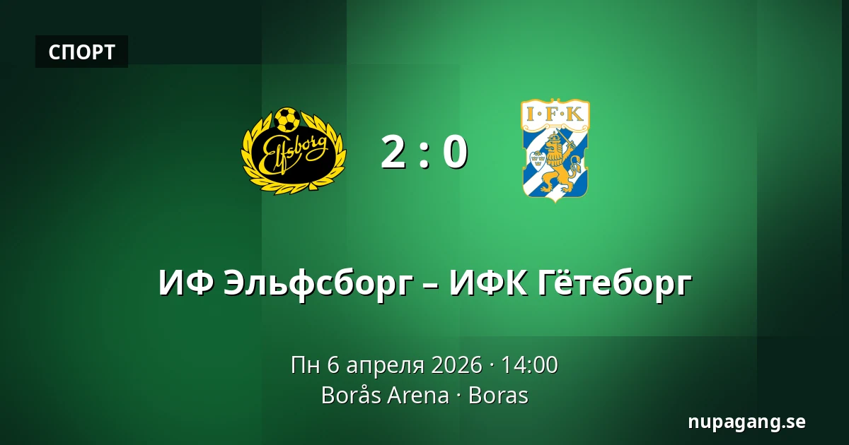 ИФ Эльфсборг – ИФК Гётеборг — Borås Arena, Boras