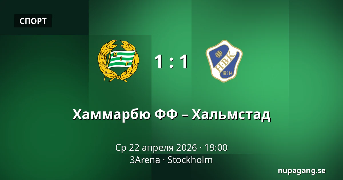 Хаммарбю ФФ – Хальмстад — 3Arena, Стокгольм