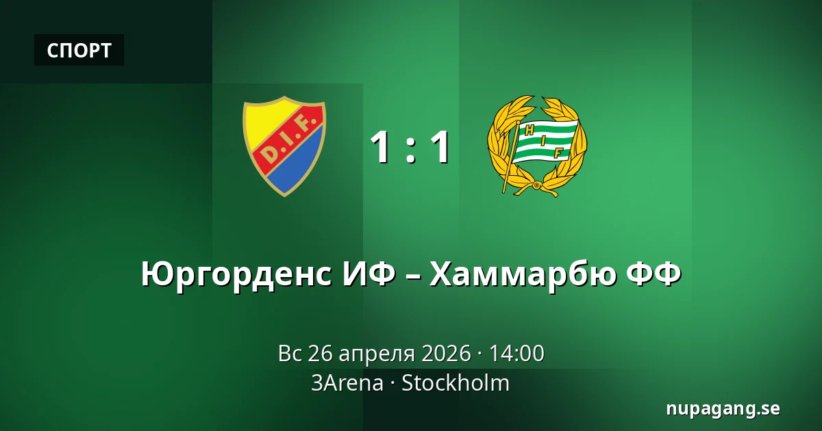 Юргорденс ИФ – Хаммарбю ФФ — 3Arena, Стокгольм