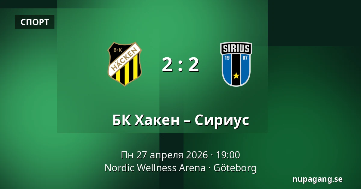 БК Хакен – Сириус — Nordic Wellness Arena, Гётеборг