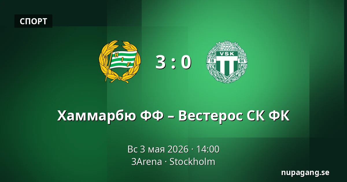 Хаммарбю ФФ – Вестерос СК ФК — 3Arena, Стокгольм