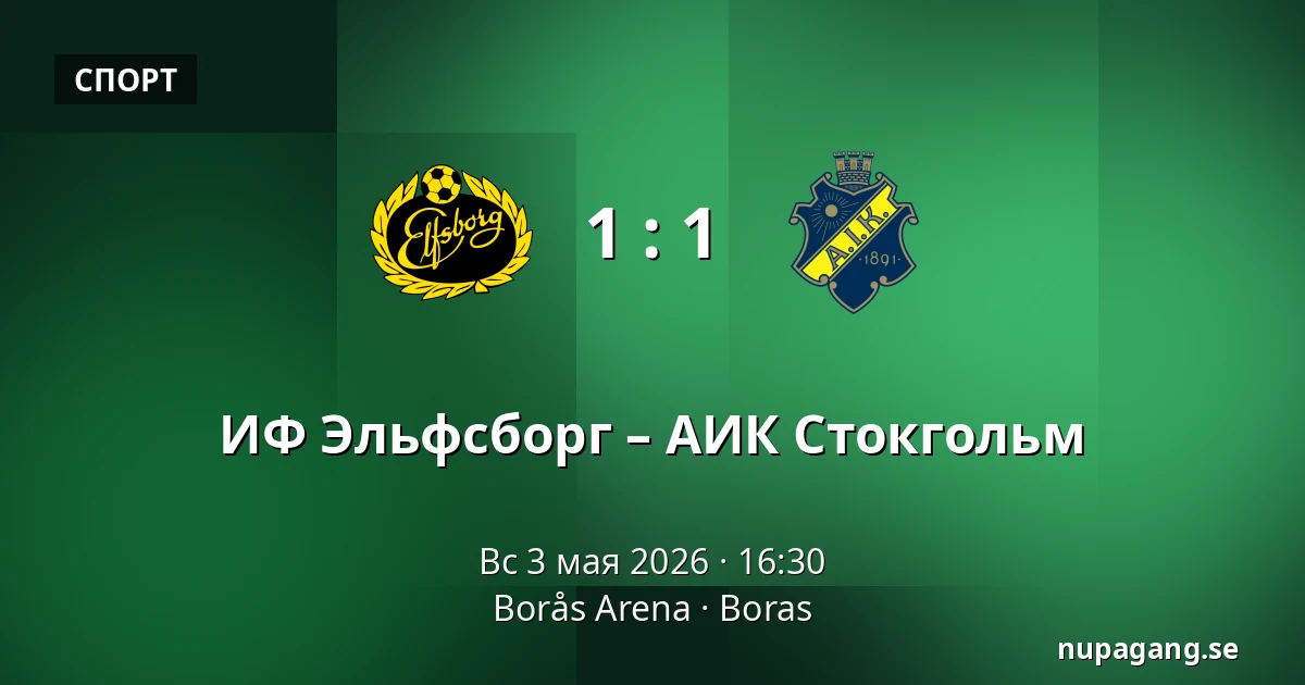 ИФ Эльфсборг – АИК Стокгольм — Borås Arena, Boras