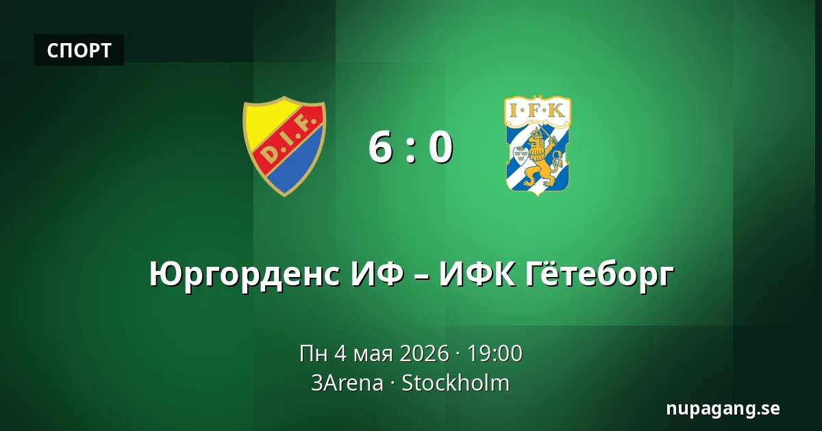 Юргорденс ИФ – ИФК Гётеборг — 3Arena, Стокгольм