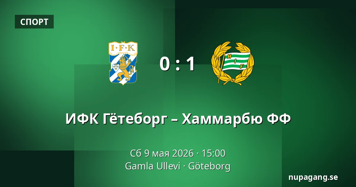 ИФК Гётеборг – Хаммарбю ФФ — Gamla Ullevi, Гётеборг