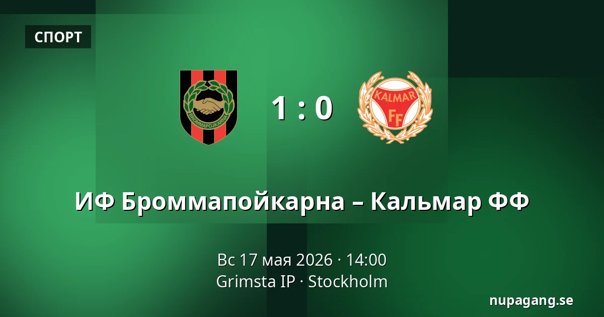 ИФ Броммапойкарна – Кальмар ФФ — Grimsta IP, Стокгольм