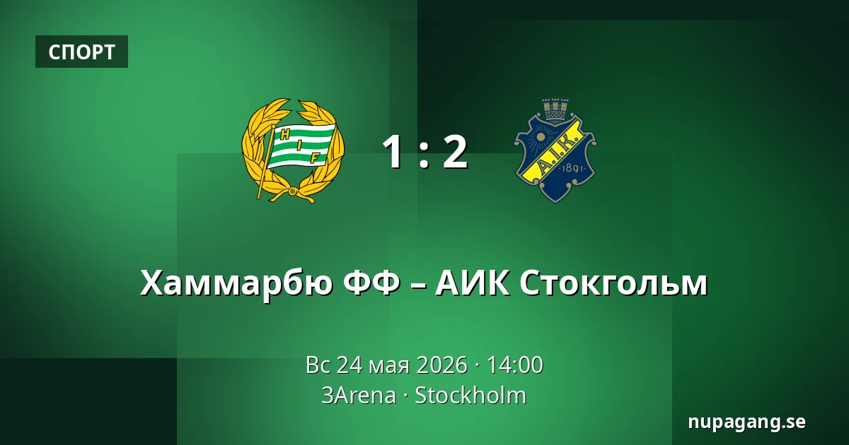 Хаммарбю ФФ – АИК Стокгольм — 3Arena, Стокгольм