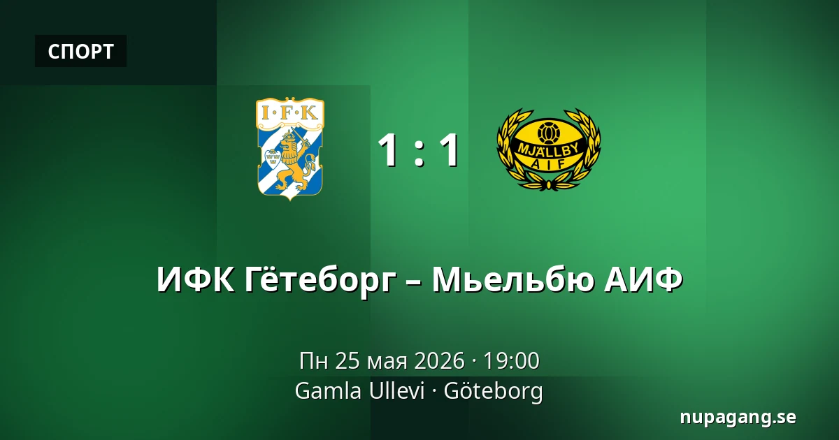 ИФК Гётеборг – Мьельбю АИФ — Gamla Ullevi, Гётеборг