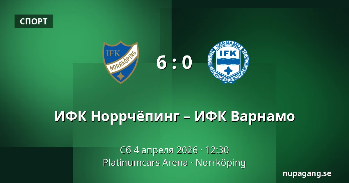 ИФК Норрчёпинг – ИФК Варнамо — Platinumcars Arena, Norrköping