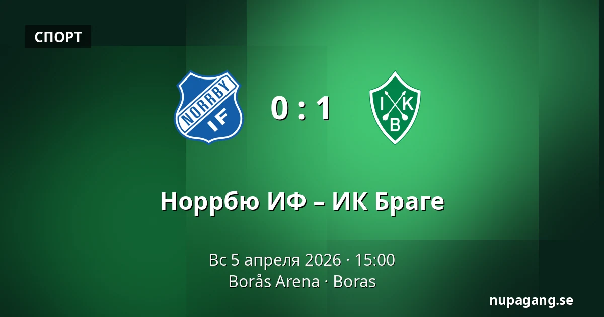 Норрбю ИФ – ИК Браге — Borås Arena, Boras