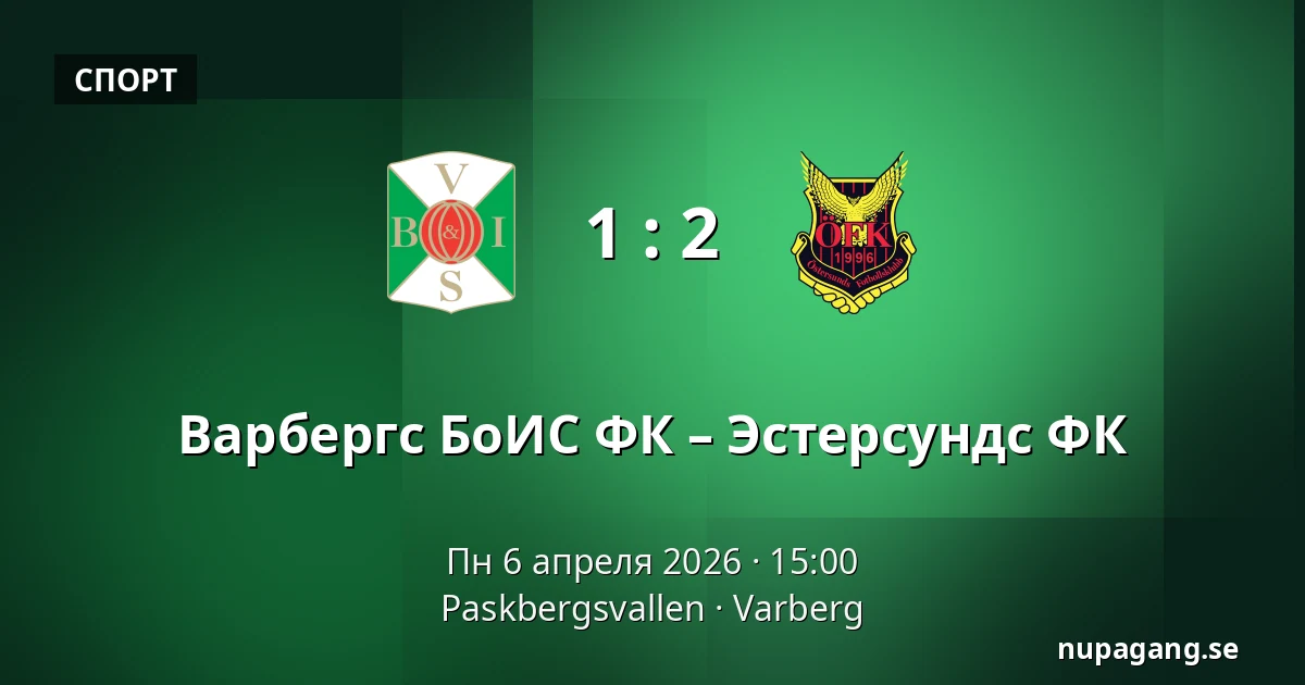 Варбергс БоИС ФК – Эстерсундс ФК — Paskbergsvallen, Varberg